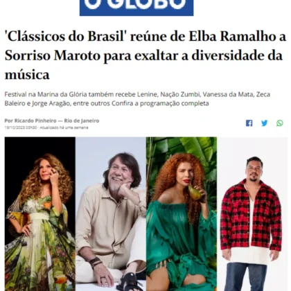 Clássicos do Brasil reune de Elba a Sorriso Maroto