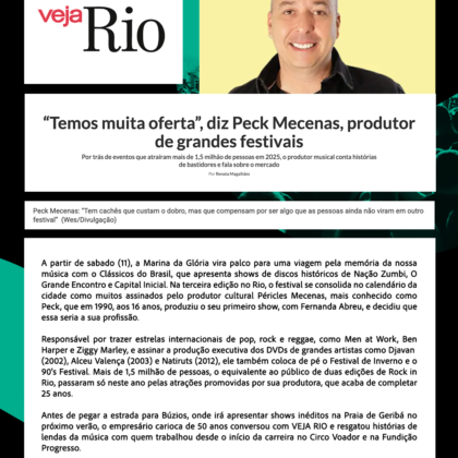 VEJA RIO PARA PECK