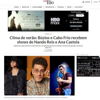 VEJA RIO PARA VIVO NA PRAIA