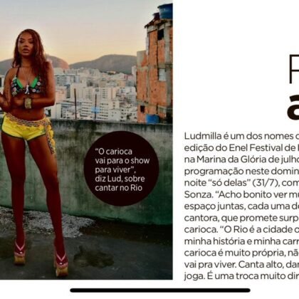 REVISTA ELA PARA FESTIVAL DE INVERNO RIO